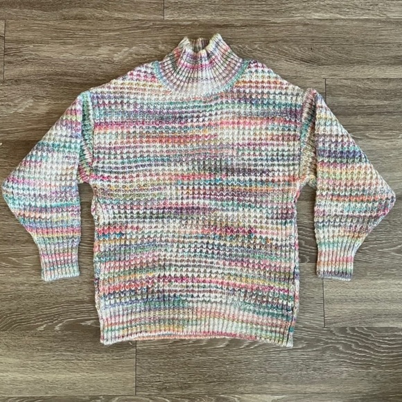 Topshop Space Dye Chunky Turtleneck 